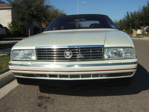 1988 Cadillac Allante White Pearl Convertible Soft and Hard Top w/Red Leather, image 6