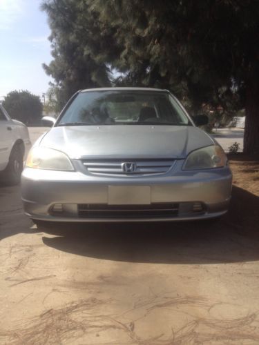 2002 honda civic, 4dr, automatic, beige sedan clean title