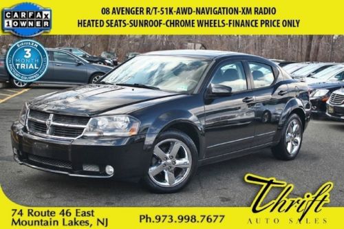 08 avenger r/t-51k-awd-navigation-xm radio-heated seats-sunroof-chrome wheels