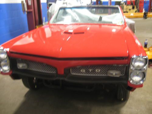 1967 pontiac gto convertible red original  numbers matching phs documented