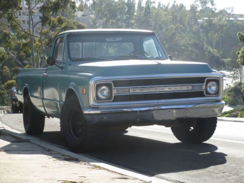 1969 Chevrolet C20 Fleetside California Black Plate Pickup Truck V8, US $3,500.00, image 4