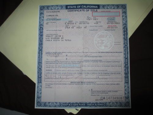 1969 Chevrolet C20 Fleetside California Black Plate Pickup Truck V8, US $3,500.00, image 19