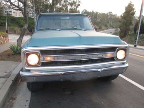 1969 Chevrolet C20 Fleetside California Black Plate Pickup Truck V8, US $3,500.00, image 21