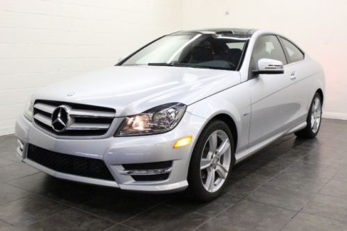 2012 c-class c250 coupe navigation  leather sport premium pano roof low milage
