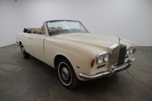 1970 rolls-royce corniche convertible, creme, steel bumper car, easy restoration