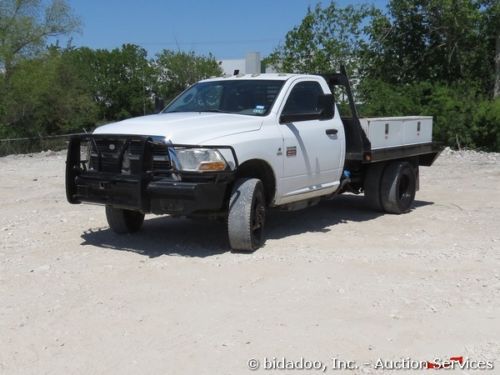 2011 dodge ram 3500 hd flatbed dually truck utility boxes cummins turbo diesel