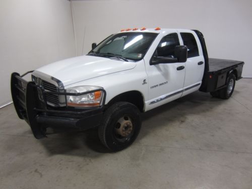 06 dodge ram 3500 5.9l i6  cummins turbo diesel quad  8ft flat bed 80+ pics