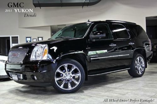 2011 gmc yukon denali awd suv rear entertainment navigation chrome wheels 1owner