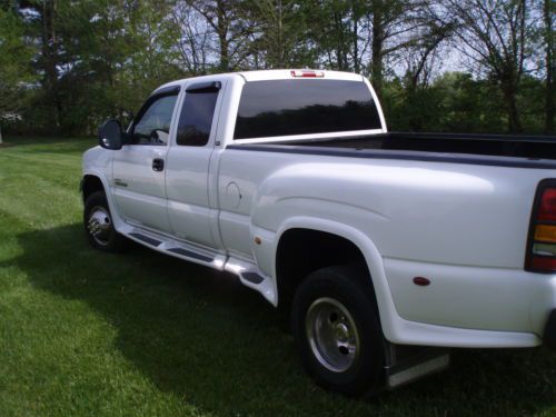 2001 gmc sierra 3500 slt extended cab  6.6l duramax dually  chevy silverado