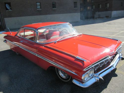 1959 chevy impala coupe corvette 327/350hp l-79 v8 super sleek!