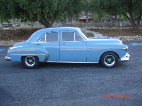 1950 oldsmobile 88 - factory blue paint, rocket v8 motor,