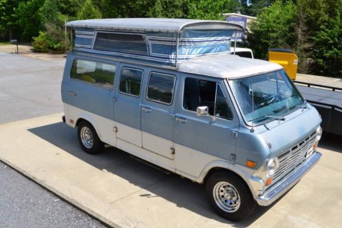 No reserve auction 1969 ford econoline club wagon pop-up camper van 302 v8 rare