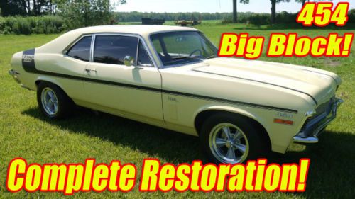 1970 chevrolet nova big block 454 5 speed with complete restoration!