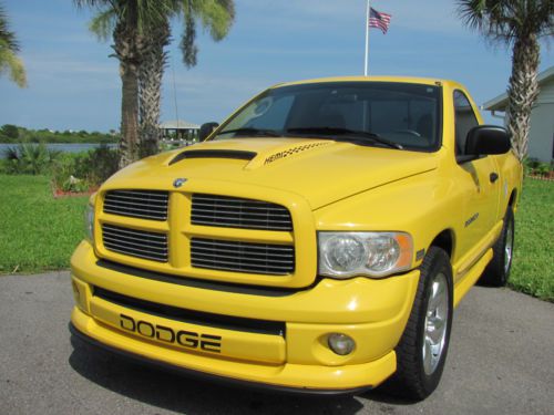 1 owner solar yellow 2004 dodge rumble bee ram1500 slt leather low mile 5.7 hemi