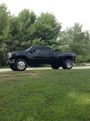 Gmc 3500 dually 22.5 lifted truck black nav duramax diesel