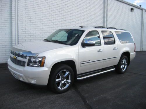 2011 suburban ltz navigation dvd 4wd captains white diamond