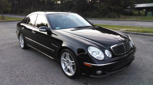 2004 mercedes benz amg e55  black with black leather super charged