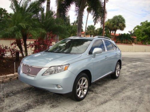 2010 lexus rx350 23,569 miles light blue w tan 1 owner mint like new