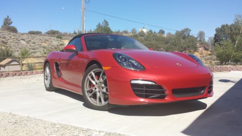 2014 porsche boxster s convertible 2-door 3.4l amaranth red metallic like new