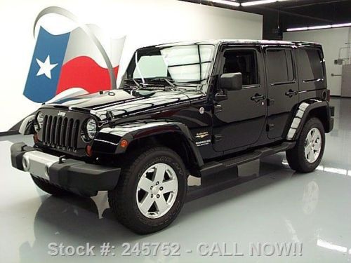 2012 jeep wrangler unltd sahara hard top 4x4 nav 20k mi texas direct auto