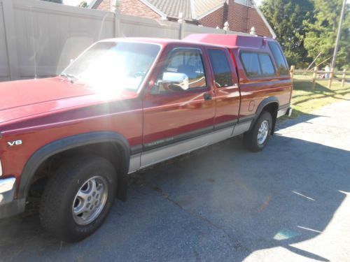 1993 dodge dakota 4x4 v8 extended cab pick up truck- 78,313 miles- trans. issue