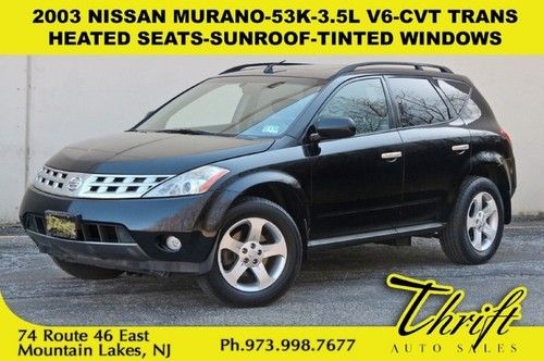 03 nissan murano-53k-3.5l v6-cvt trans-heated seats-sunroof-tinted windows