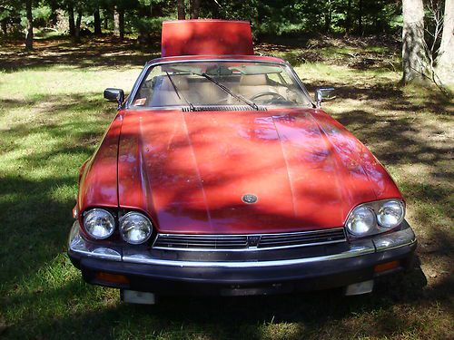 Red, convertable, auto v-12 1987 project car engine runs needs tlc