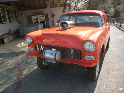 Bad gas 1955 210 chevy two door post gasser blown big block vintage retro