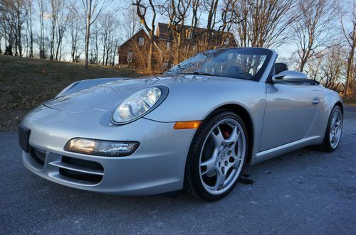 06 porsche 911 s cab 6spd arctic silver full leather loaded $43900