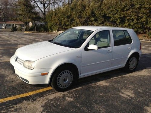 2000 volkswagen golf gls hatchback 4-door 1.9l turbo diesel shrp whte no reserve