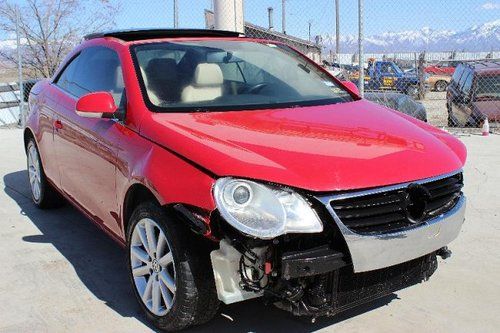 2008 volkswagen eos komfort damaged clean title economical wont last low miles!!