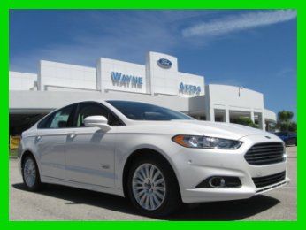 13 new white platinum energi electric *active park assist *navigation *florida