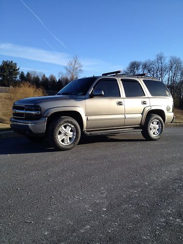 2002 chevrolet tahoe lt sport utility 4-door 5.3l, pewter, tan leather