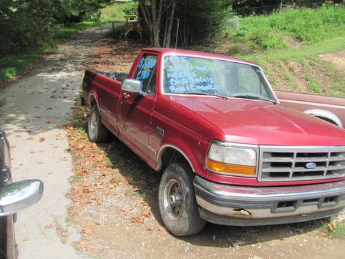 1995 ford f-150 xlt standard cab pickup 2-door 4.9l 4x4 "no reserve"