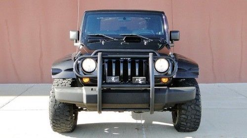2008 jeep wrangler x lift package front bar rail rims blk/blk warranty