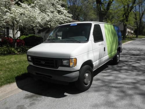 2003 ford e250 econoline cargo van white loaded storage equipment no reserve!