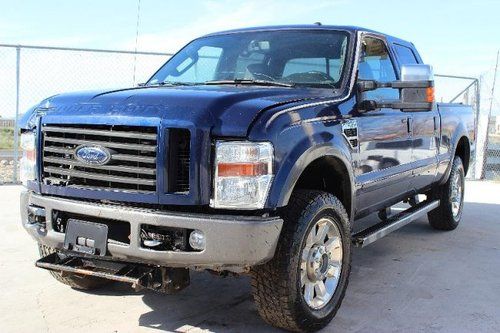 2009 ford f-250 sd fx4 crew cab 4wd damaged salvage loaded low miles wont last!!