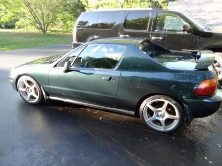 1995 honda civic del sol with turbo and 5 speed- dark green