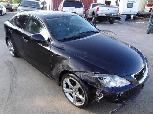 2008 lexus is250 sport sedan damaged salvage low miles runs! loaded navigation!!