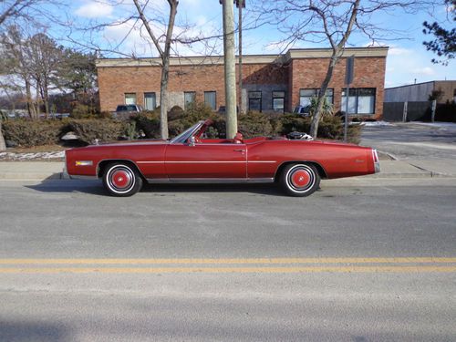 1976 cadillac eldorado convertible  "firethorn red"