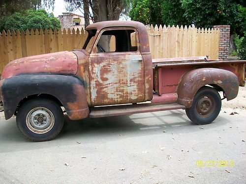 1951  chevrolet pick up ,step side 1/2 ton pick up truck body and frame