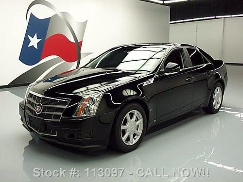 2009 cadillac cts 3.6l v6 sedan auto blk on blk 80k mi texas direct auto