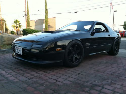 Black 1990 mazda rx-7 gtu with full turbo conversion