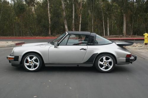 1987 porsche 911 targa g50 silver metallic on crimson excellent driver must see!