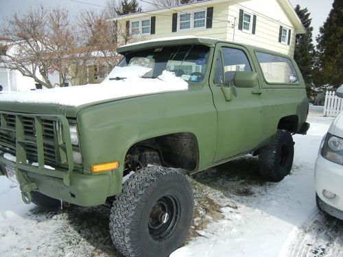 1985 chevrolet military blazer k5 6.2 detroit diesel 68k