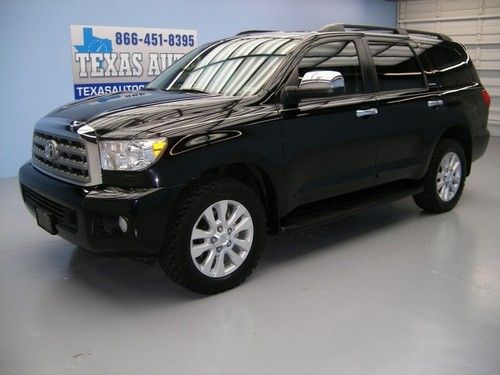 We finance!! 2011 toyota sequoia platinum 4x4 flex-fuel roof nav rcam tv 3rd row