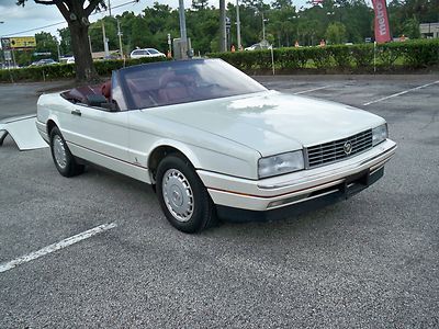 1988 cadillac allante,49k miles,pearl white,both tops,1 owner car, no reserve!