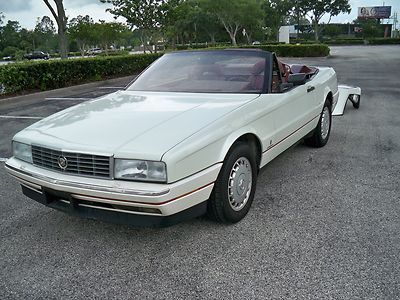 1988 CADILLAC ALLANTE,49K MILES,PEARL WHITE,BOTH TOPS,1 OWNER CAR, NO RESERVE!, image 2
