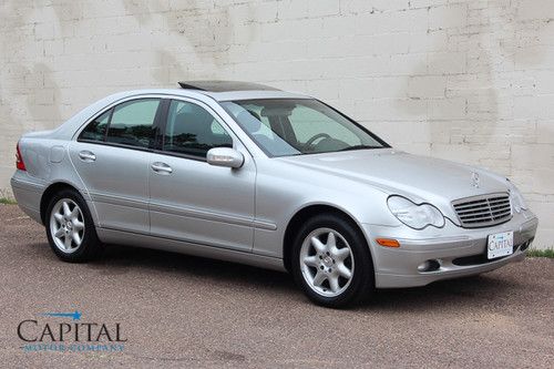 1 owner mercedes benz c240 4matic awd! mnrf, cd changer! better than an a4, c230