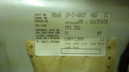 1986 Porsche 944 Turbo, Pearl White, Low Miles, Excellent, 100% Stock, US $9,700.00, image 13